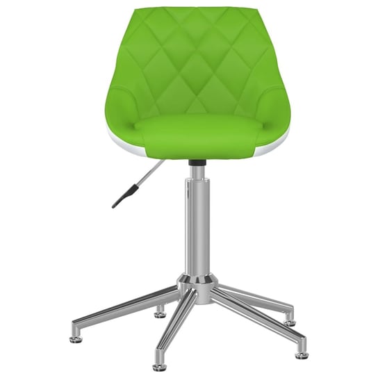 vidaXL Obrotowe krzesło biurowe, zielono-białe, sztuczna skóra vidaXL