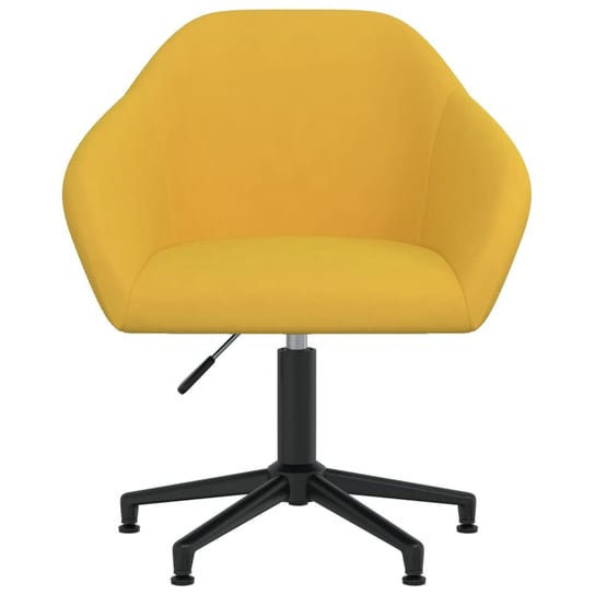 Vidaxl Obrotowe Krzesło Biurowe, Żółte, Obite Aksamitem vidaXL