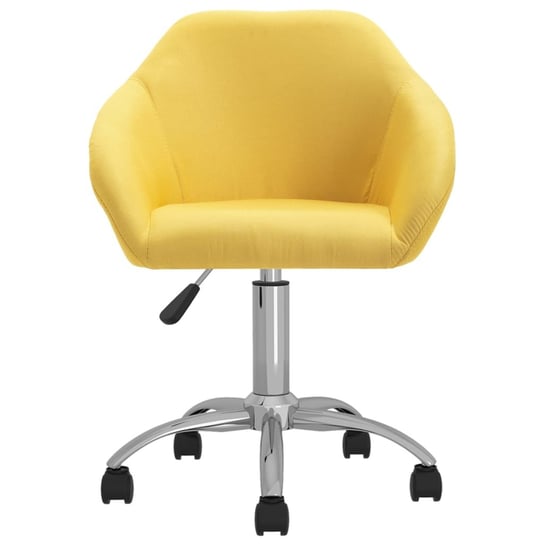 vidaXL Obrotowe krzesło biurowe, żółte, tapicerowane tkaniną vidaXL