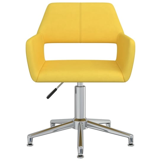 vidaXL Obrotowe krzesło biurowe, żółte, tapicerowane tkaniną vidaXL