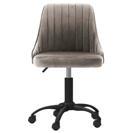 vidaXL Obrotowe krzesło stołowe, jasnoszare, obite aksamitem vidaXL