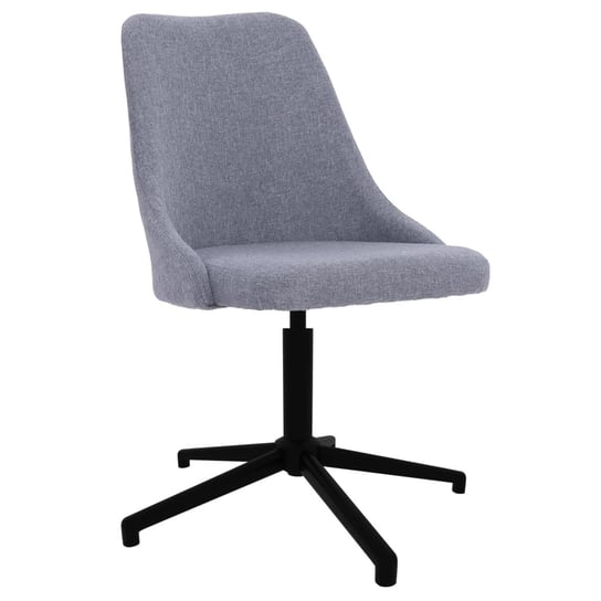 vidaXL Obrotowe krzesło stołowe, jasnoszare, obite tkaniną vidaXL
