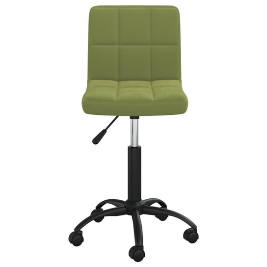 vidaXL Obrotowe krzesło stołowe, jasnozielone, obite aksamitem vidaXL