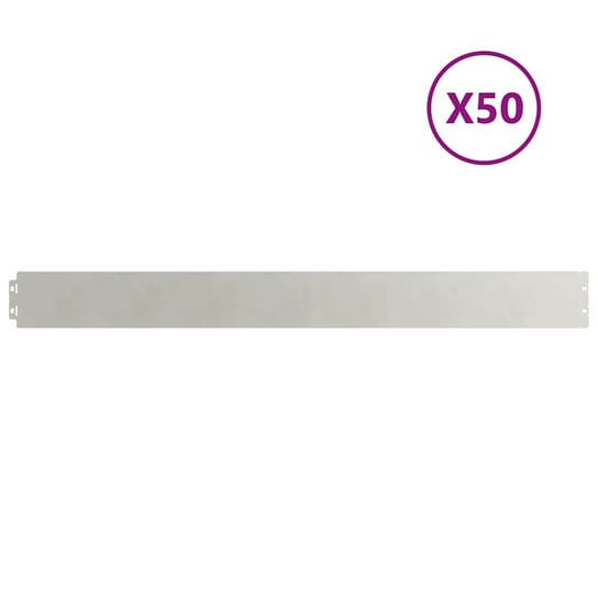 vidaXL Obrzeża trawnikowe 50 szt. 10x103 cm Stal nierdzewna vidaXL