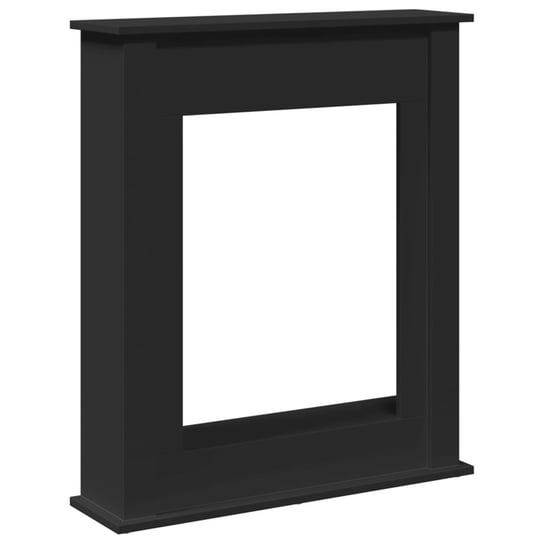 vidaXL Obudowa kominka, czarna, 75x20x87,5cm, materiał drewnopochodny vidaXL