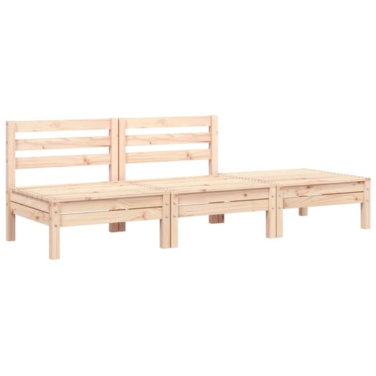 vidaXL Ogrodowa sofa 3-osobowa, lite drewno sosnowe vidaXL