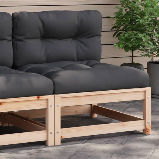vidaXL Ogrodowa sofa bez podłokietników, z poduszkami, drewno sosnowe vidaXL
