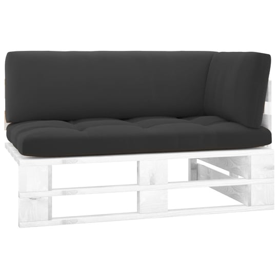 vidaXL, Ogrodowa sofa narożna z palet, biała, drewno sosnowe vidaXL