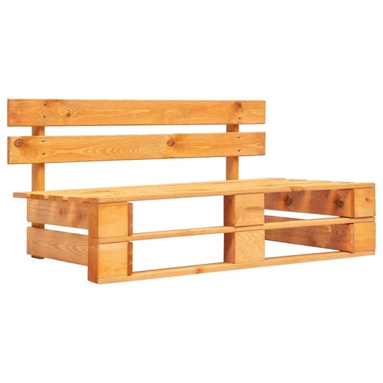 vidaXL Ogrodowa sofa środkowa z palet, miodowy brąz, drewno sosnowe vidaXL