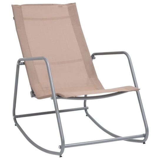 vidaXL, Ogrodowe krzesło bujane, kolor taupe, 95x54x85 cm, textilene vidaXL