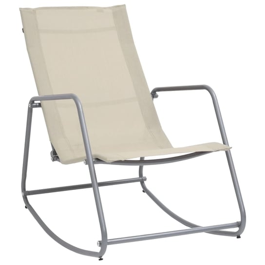 vidaXL, Ogrodowe krzesło bujane, kremowe, 95x54x85 cm, textilene vidaXL