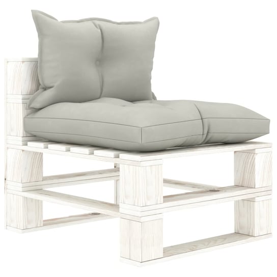 vidaXL Ogrodowe siedzisko z palet, z poduszkami taupe, drewniane vidaXL