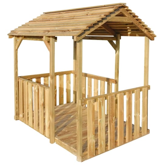 vidaXL Ogrodowy domek do zabawy, 122,5 x 160 x 163 cm, drewno sosnowe vidaXL
