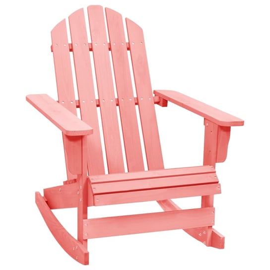 vidaXL, Ogrodowy fotel bujany Adirondack, lite drewno jodłowe, różowy vidaXL