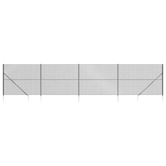 Vidaxl Ogrodzenie Z Siatki, Z Kotwami, Antracytowe, 1,6X10 M vidaXL