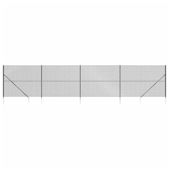 Vidaxl Ogrodzenie Z Siatki, Z Kotwami, Antracytowe, 2,2X10 M vidaXL