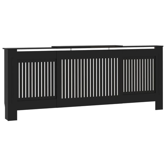 vidaXL Osłona na kaloryfer, MDF, czarna, 205 cm vidaXL