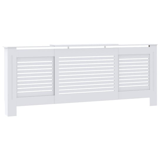 vidaXL Osłona na kaloryfer z MDF, biała, 205 cm vidaXL
