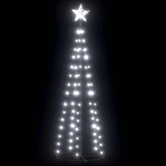 vidaXL Ozdoba świąteczna w kształcie choinki, 70 LED, biel, 50x120 cm vidaXL