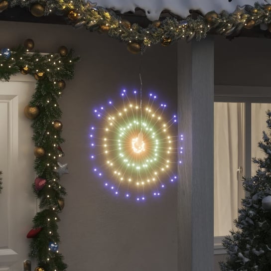 vidaXL Ozdoba świąteczna ze 140 lampkami LED, kolorowa, 17 cm vidaXL