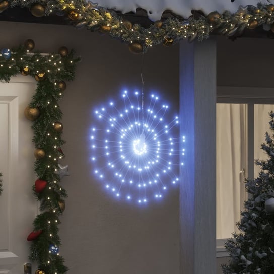 vidaXL Ozdoby świąteczne, 140 lampek LED, 2 szt., zimna biel, 17 cm vidaXL
