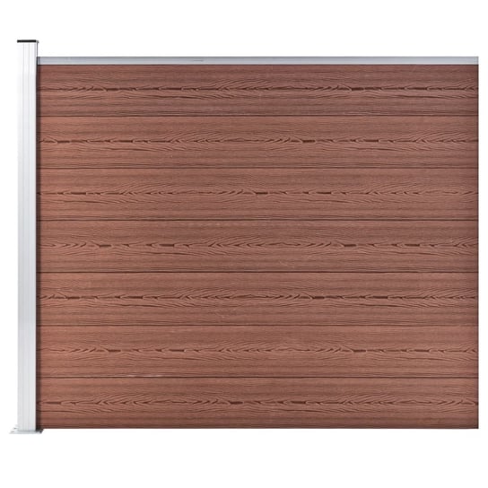 vidaXL, Panel ogrodzeniowy z WPC, 175x146 cm, brązowy vidaXL