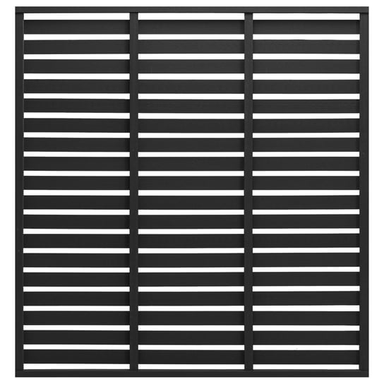 vidaXL Panel ogrodzeniowy z WPC, 180x180 cm, czarny vidaXL