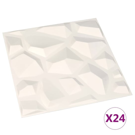 vidaXL Panele ścienne 3D, 24 szt., 0,5x0,5 m, 6 m² vidaXL