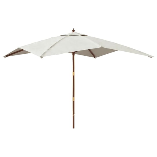 vidaXL Parasol ogrodowy na drewnianym słupku, piaskowy, 300x300x273 cm vidaXL