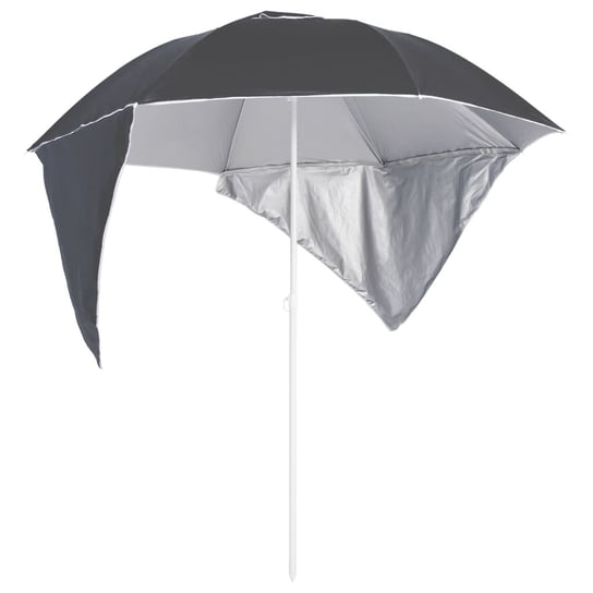 vidaXL Parasol plażowy ze ściankami bocznymi, antracytowy, 215 cm vidaXL