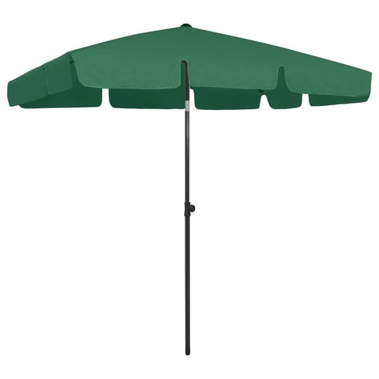 vidaXL Parasol plażowy, zielony, 200x125 cm vidaXL