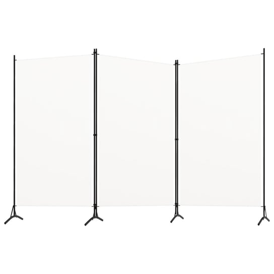 vidaXL Parawan 3-panelowy, biały, 260 x 180 cm, tkanina vidaXL