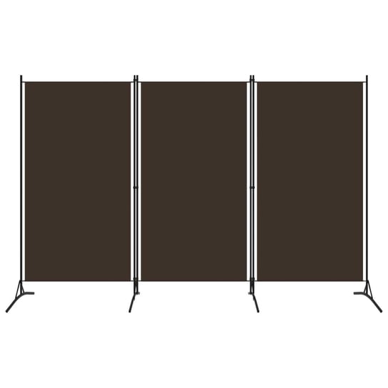 vidaXL Parawan 3-panelowy, brązowy, 260 x 180 cm vidaXL