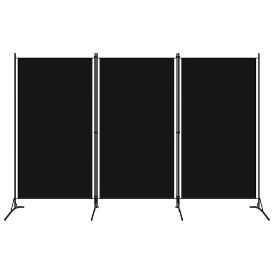 vidaXL Parawan 3-panelowy, czarny, 260 x 180 cm vidaXL