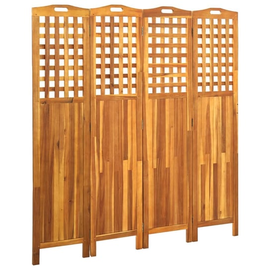 vidaXL Parawan 4-panelowy, 161x2x170 cm, lite drewno akacjowe vidaXL