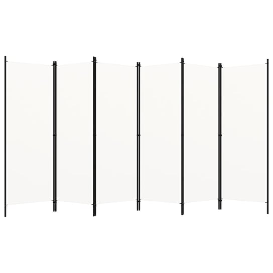 vidaXL Parawan 6-panelowy, biały, 300 x 180 cm vidaXL