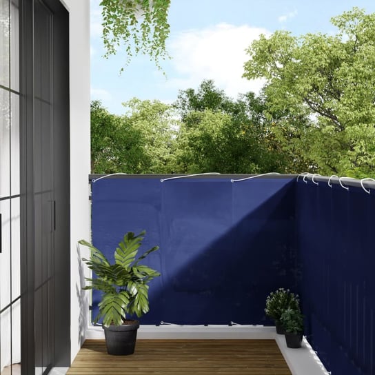 vidaXL Parawan balkonowy, niebieski, 120x700 cm, 100% poliester Oxford vidaXL