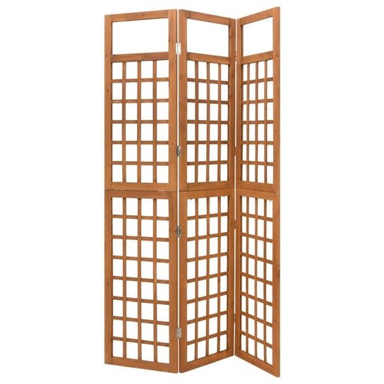 vidaXL Parawan pokojowy 3-panelowy/trejaż, drewno jodłowe, 121x180,5cm vidaXL