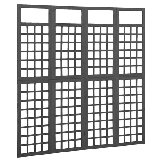 vidaXL Parawan pokojowy 4-panelowy/trejaż, drewno jodłowe, 161x180 cm vidaXL