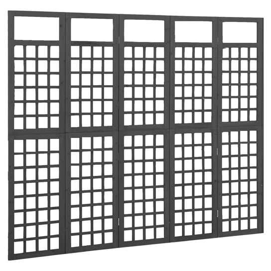 vidaXL Parawan pokojowy 5-panelowy/trejaż, drewno jodłowe, 201,5x180cm vidaXL