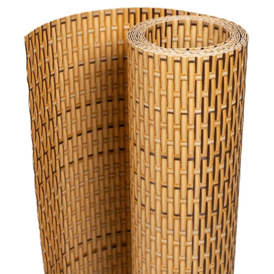 vidaXL Parawany balkonowe, 5 szt., jasnobrązowe, 255x19 cm, rattan PE vidaXL