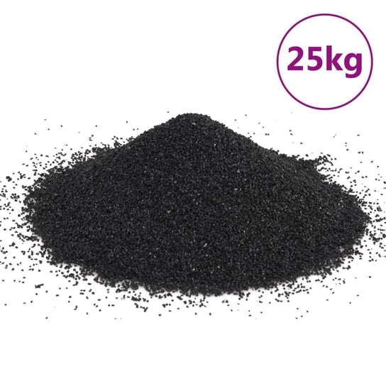 vidaXL Piasek do akwarium, 25 kg, czarny, 0,2-2 mm vidaXL