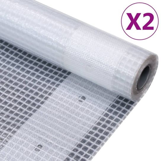 vidaXL Plandeki Leno, 2 szt., 260 g/m², 1,5 x 20 m, białe vidaXL