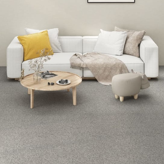 vidaXL, Podłogowe płytki dywanowe, 16 szt., 4 m², 25x100 cm, jasnoszare vidaXL