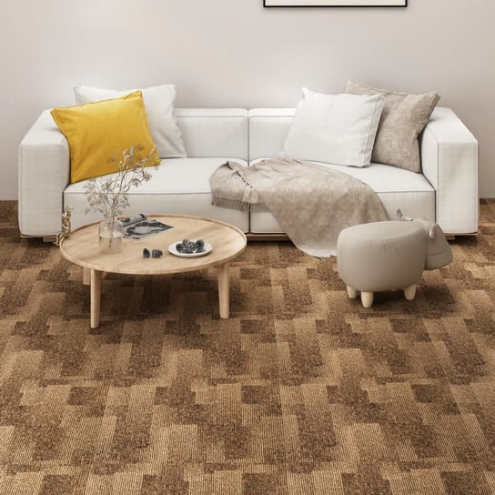vidaXL, Podłogowe płytki dywanowe, 20 szt., 5 m², brązowe vidaXL