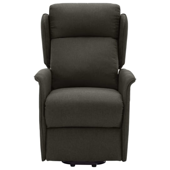 vidaXL Podnoszony fotel masujący, rozkładany, kolor taupe, tkanina vidaXL