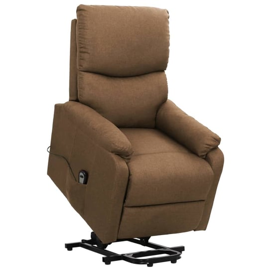 vidaXL Podnoszony fotel rozkładany, kolor taupe, obity tkaniną vidaXL