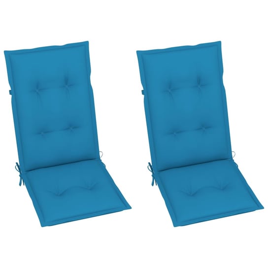 vidaXL Poduszki na krzesła ogrodowe, 2 szt., niebieskie, 120x50x7 cm vidaXL