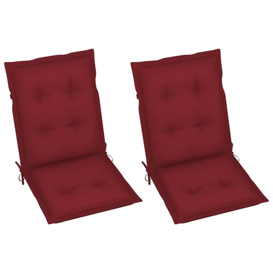 vidaXL Poduszki na krzesła ogrodowe 2 szt., winna czerwień 100x50x7 cm vidaXL