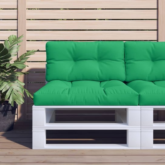 vidaXL Poduszki na sofę z palet, 2 szt., zielone, tkanina vidaXL